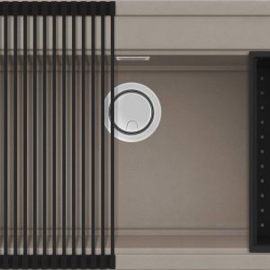 G43 Tortora (galambszürke) gránit mosogatótálca LGB13043K2 Elleci Best 130 Workstation szett